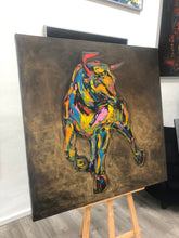 Load image into Gallery viewer, „Wallstreet Bull“, 100 x 100 cm