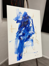 Laden Sie das Bild in den Galerie-Viewer, „Bull - abstract - blue“, 100 x 70 x 2 cm