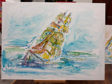 Laden Sie das Bild in den Galerie-Viewer, „Gorch Fock“, 60 x 80 cm, Aquarell auf Leinwand