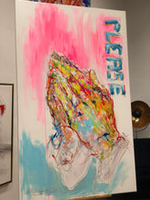 Load image into Gallery viewer, „Please“, 160 x 100 cm, Acryl und Kohle auf Leinwand, 2024