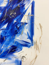 Laden Sie das Bild in den Galerie-Viewer, „Bull - abstract - blue“, 100 x 70 x 2 cm