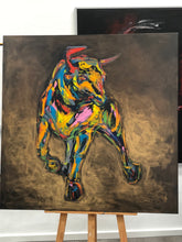 Laden Sie das Bild in den Galerie-Viewer, „Wallstreet Bull“, 100 x 100 cm