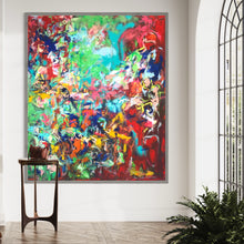 Laden Sie das Bild in den Galerie-Viewer, Dialog der Farben, 120 x 100 x 2 cm
