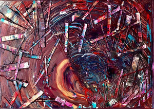 Kurt Buschmann, Original, signiert, "Chaos in the air"