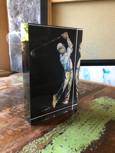 Acrylblock "Tiger Woods", 10 x 15 x 2,5 cm