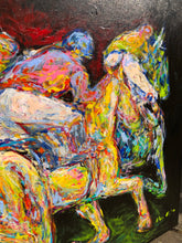Load image into Gallery viewer, „Blaue Pferde haben die Nase vorn‘“, 100 x 100 cm