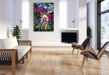 Laden Sie das Bild in den Galerie-Viewer, „Polospieler in abstrakt“, 140 x 100 cm