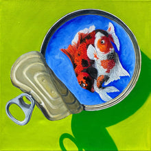 Load image into Gallery viewer, Canned Koi 69, 2021, 30 x 30 cm, oil on canvas