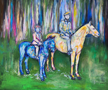 Laden Sie das Bild in den Galerie-Viewer, „Horse in royalblue 2“ 100 x 120 cm