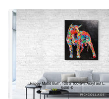 Load image into Gallery viewer, Happy Mood Bull, 120 x 100 x 4,5 cm