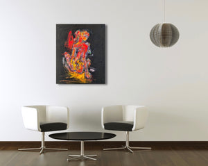 „Sitzender Akt“, 110 x 90 cm, Acryl auf Leinwand (ohne Rahmen)