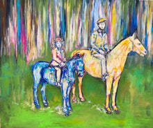 Load image into Gallery viewer, „Horse in royalblue 2“ 100 x 120 cm