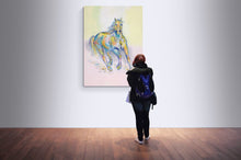 Laden Sie das Bild in den Galerie-Viewer, „Das Pferd, dass nach dem Besuch der Queen noch mehr Farben im Fell hat“, 100 x 140 cm