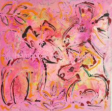 Laden Sie das Bild in den Galerie-Viewer, Pink Family, 100 x 100 cm