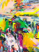 Laden Sie das Bild in den Galerie-Viewer, „Rennen in Monaco“, 100 x 140 x 2 cm