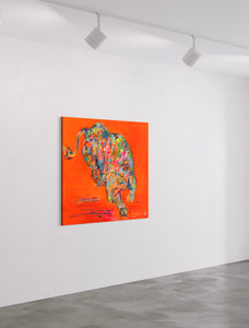 Dance in Orange, 120 x 150 cm