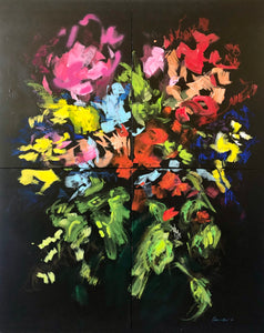 „Blumen - Quartett“ 200 x 160 cm