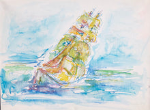 Laden Sie das Bild in den Galerie-Viewer, „Gorch Fock“, 60 x 80 cm, Aquarell auf Leinwand