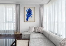 Laden Sie das Bild in den Galerie-Viewer, „Bull - abstract - blue“, 100 x 70 x 2 cm