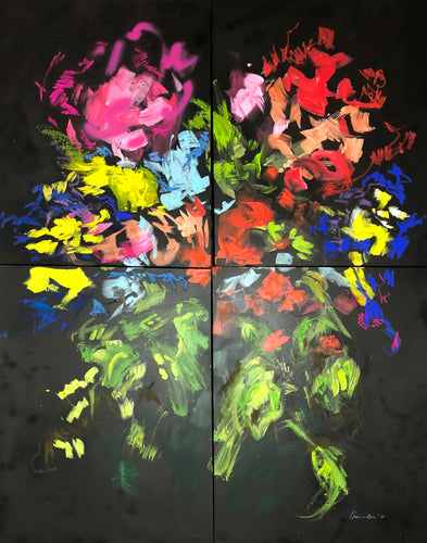 „Blumen - Quartett“ 200 x 160 cm