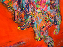 Laden Sie das Bild in den Galerie-Viewer, Dance in Orange, 120 x 150 cm