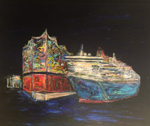 Load image into Gallery viewer, „Queen Mary in Hamburg“, 120 x 100 cm