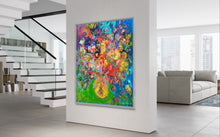 Load image into Gallery viewer, Gelbe Blumenvase, 120 x 100 cm