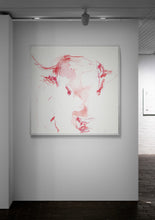 Laden Sie das Bild in den Galerie-Viewer, Bull Head with red, 40 x 40 cm