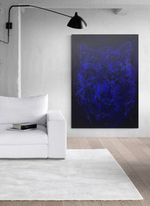 „Der blaue Wolf“, 140 x 100 cm