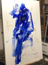 Laden Sie das Bild in den Galerie-Viewer, „Bull - abstract - blue“, 100 x 70 x 2 cm