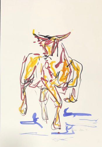 Zeichnung „Stier nach Picasso“