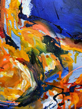 Load image into Gallery viewer, „Nude in blau“, 60 x 70 cm, Mischtechnik auf Leinwand