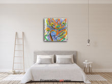 Laden Sie das Bild in den Galerie-Viewer, Ramona Leiss, „Wall E“, 100 x 100 cm, Mischtechnik auf Leinwand