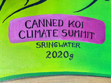 Laden Sie das Bild in den Galerie-Viewer, Canned Koi Climate Summit, 2020, 100 x 100 cm, oil on canvas