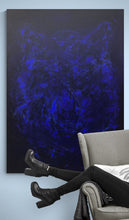 Laden Sie das Bild in den Galerie-Viewer, „Der blaue Wolf“, 140 x 100 cm