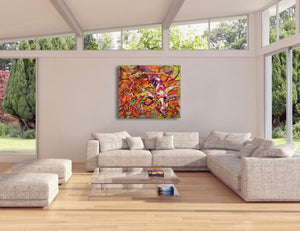 „Drachensong“, 100 x 120 cm