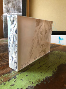 Der weise Löwe - 10 x 15 cm - ein hochwertiger Acrylblock