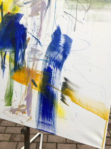 „Situation mit Blau“, 110 x 110 cm