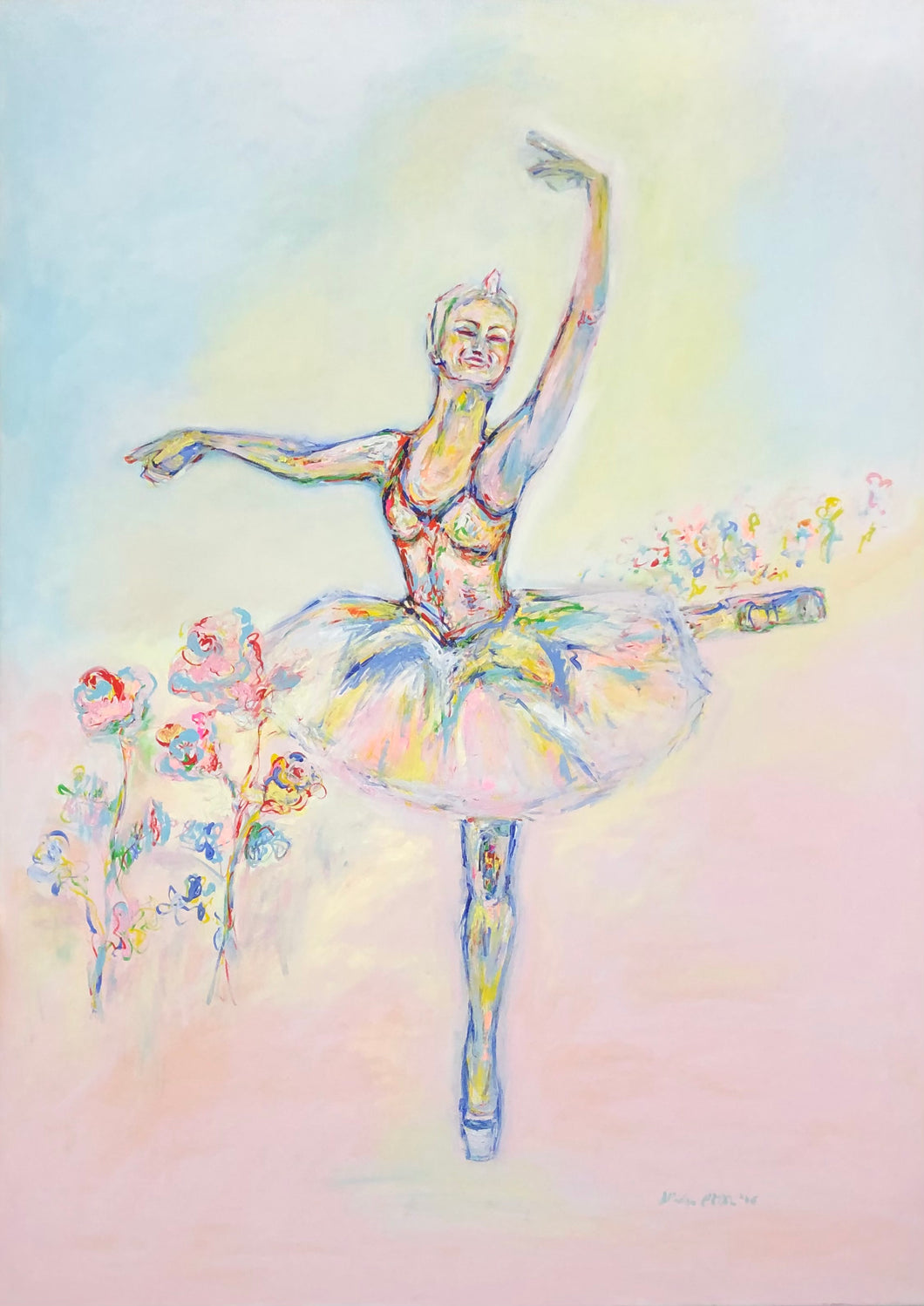 „Tanz durch‘s Leben“, 100 x 140  x 4 cm