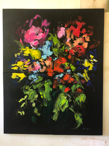 „Blumen - Quartett“ 200 x 160 cm