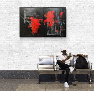 Two sides of a story, zwei teilig, 100 x 160 cm