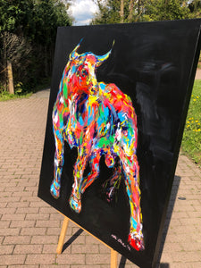 Happy Mood Bull, 120 x 100 x 4,5 cm