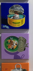 Canned Koi Spooning, 2021, 30 x 30 cm, oil on canvas