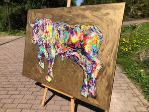 Golden Bull, 100 x 140 cm