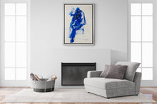 Load image into Gallery viewer, „Bull - abstract - blue“, 100 x 70 x 2 cm