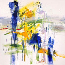 Laden Sie das Bild in den Galerie-Viewer, „Situation mit Blau“, 110 x 110 cm