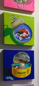 Canned Koi 69, 2021, 30 x 30 cm, oil on canvas