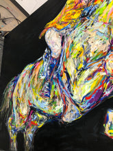 Laden Sie das Bild in den Galerie-Viewer, „Teuerstes Springpferd der Welt“, 100 x 140 cm