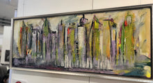 Laden Sie das Bild in den Galerie-Viewer, Ramona Leiss „Living City“, 150 x 50 cm, Mischtechnik auf Leinwand