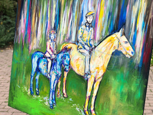 „Horse in royalblue 2“ 100 x 120 cm
